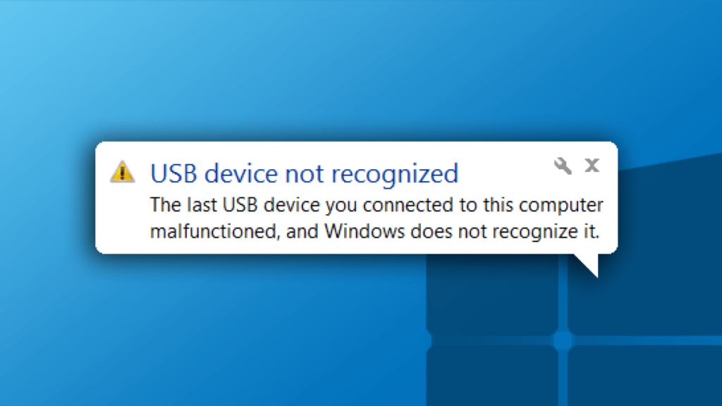 usb not recognized