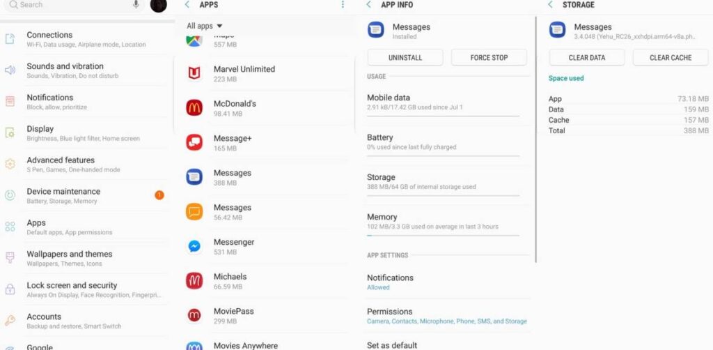 android messenger settings