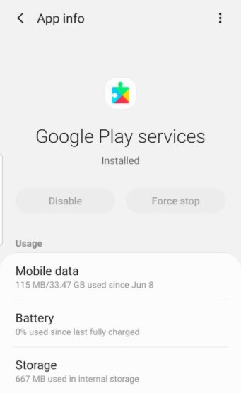 Disable Google Play Services