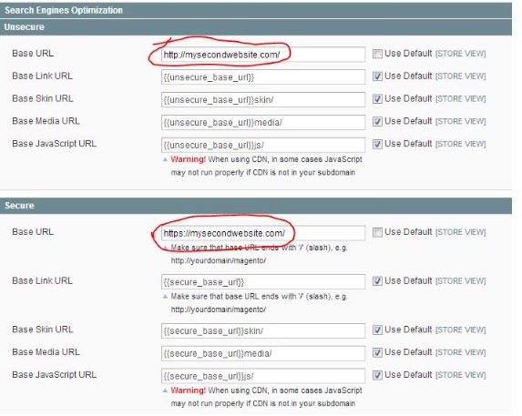 Unsecure Base URL