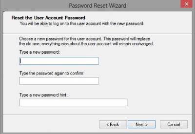 Use Password Reset Disk