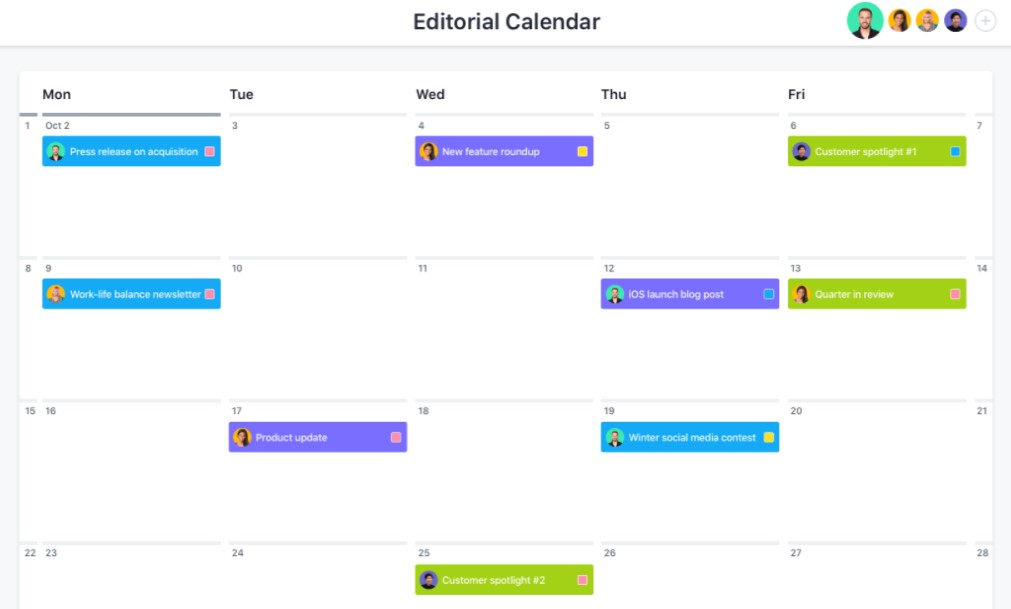 editorial calendar