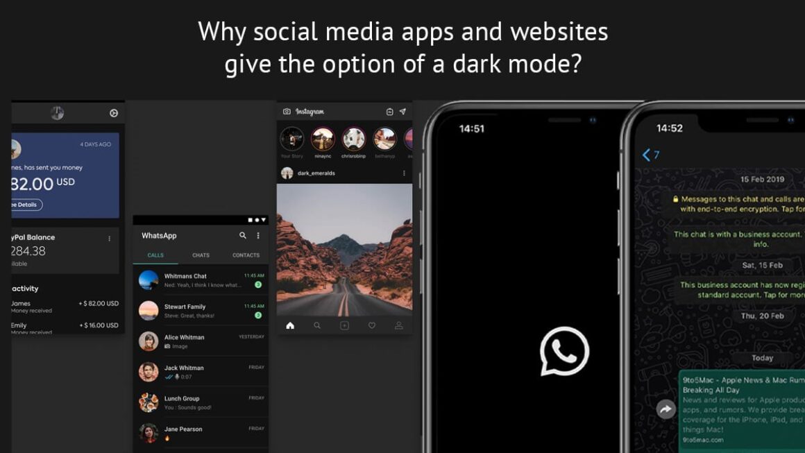 Why social media apps and websites give the option of a dark mode