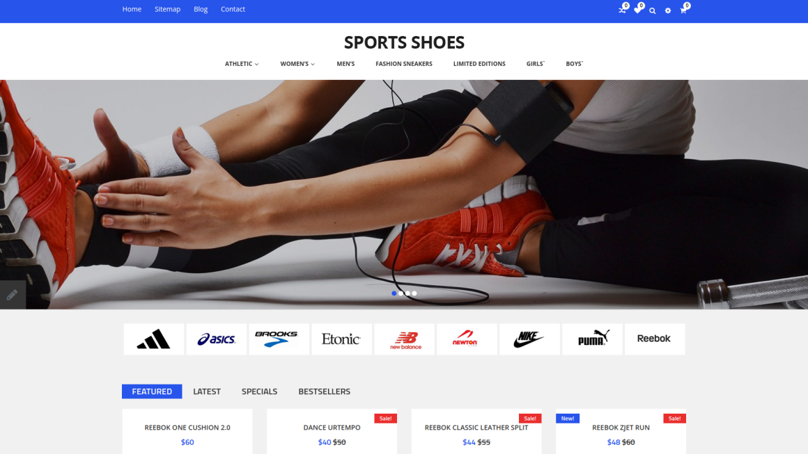 Sports Shoes OpenCart Template