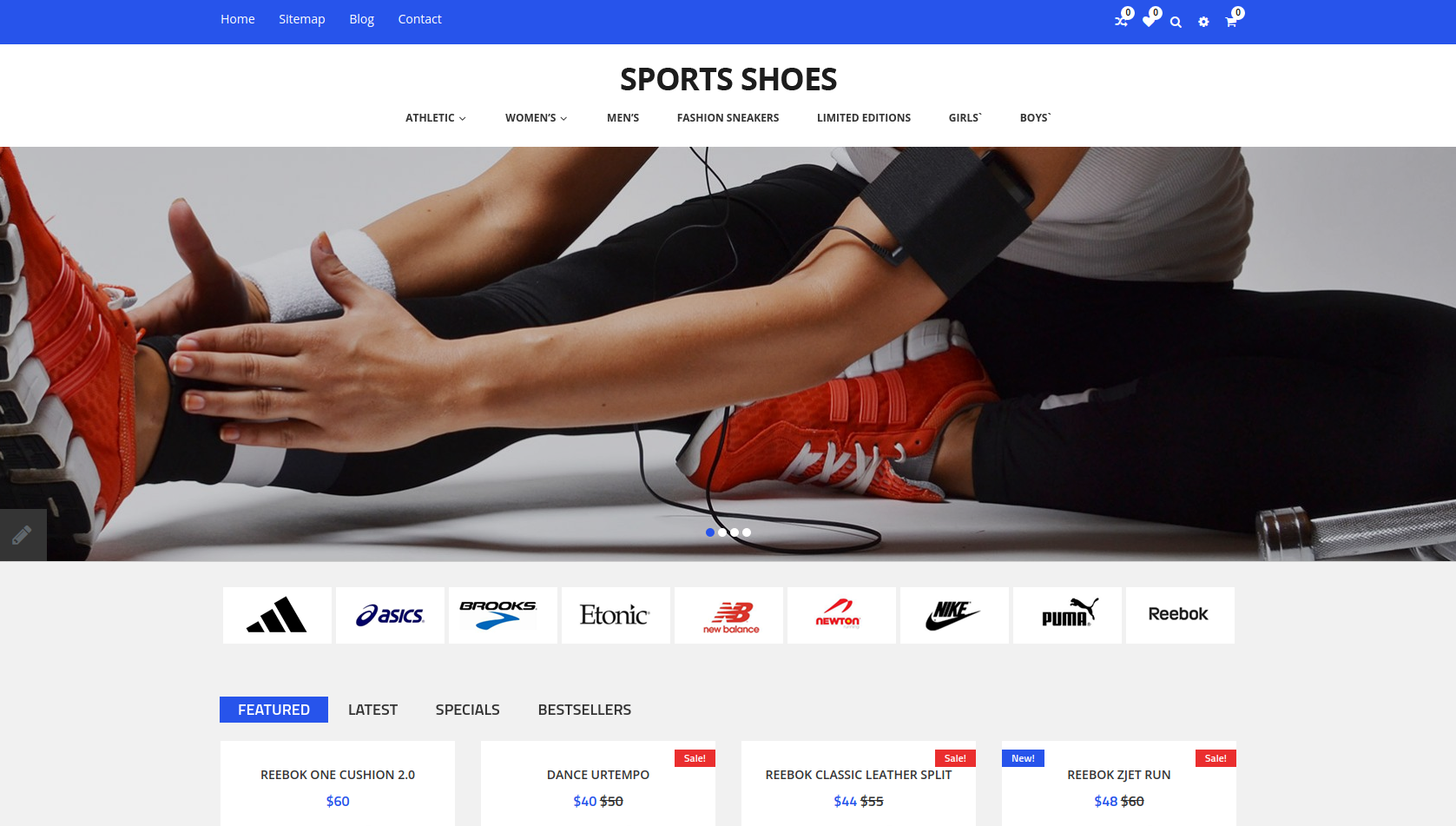 Sports Shoes OpenCart Template