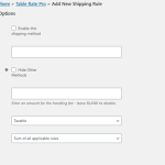 WooCommerce Table Rate Shipping Setting