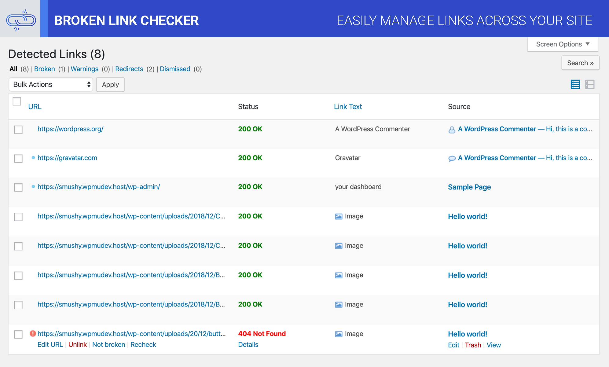 Broken Link Checker