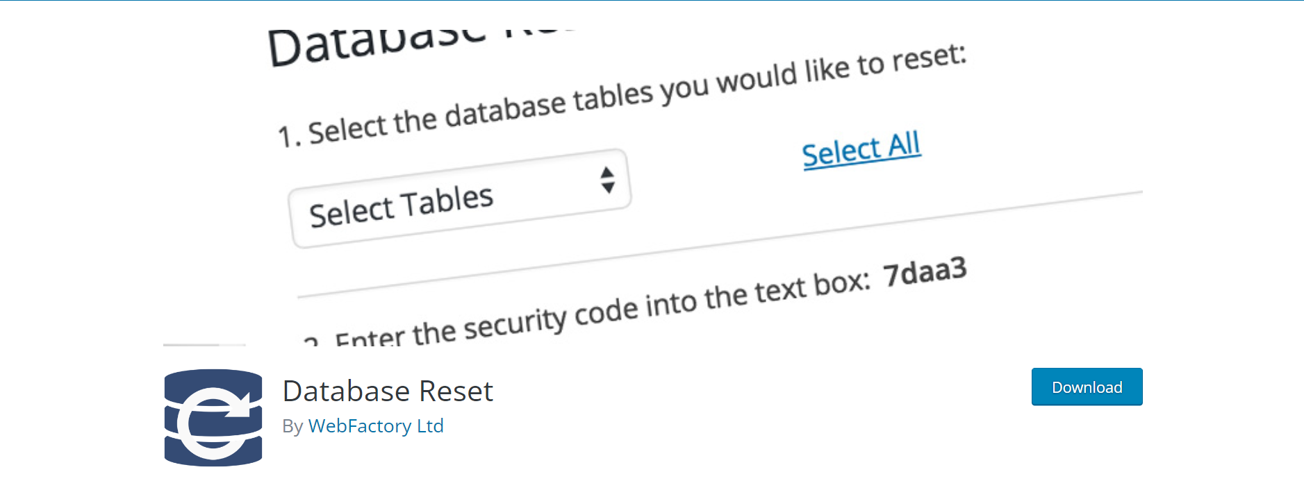 Database Reset